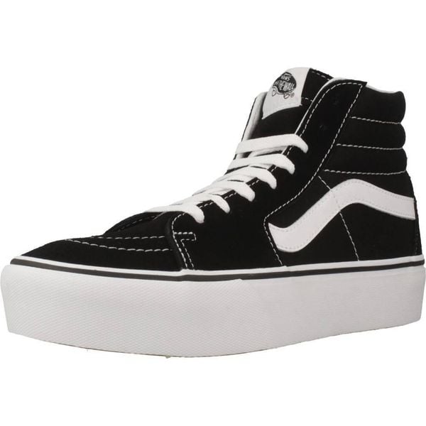 Buty do chodzenia damskie Vans SK8HI Platform 2. Czarne trampki Vans, bez wzorów, z tkaniny, bez zapięcia. Za 402.70 zł.