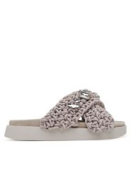 Inuikii Klapki Woven Stones 70104-106 Szary. Szare klapki Inuikii, bez wzorów, z materiału, bez obcasa. Za 1,059.00 zł.