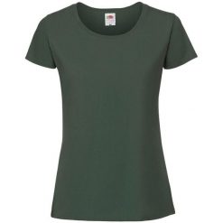 Koszulka Damska Iconic 190. Zielone bluzki FRUIT OF THE LOOM, xs, bez wzorów, sportowe, bez kołnierzyka, bez ramiączek. Za 38.99 zł.