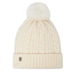 Czapka Nine West. Białe czapki Nine West, bez wzorów. Za 59.99 zł.