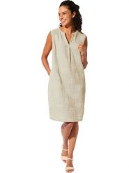 WITT WEIDEN Sukienka w kolorze beżowym rozmiar: 54. Brązowe sukienki WITT WEIDEN, na co dzień, bez wzorów, z bawełny, bez kołnierzyka, bez ramiączek, midi, proste. Za 69.99 zł.