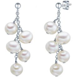 Valero Pearls Kolczyki sztyfty z perłą srebro wysokiej próby Perła hodowlana słodkowodna srebrny 1 ct Damski. Szare kolczyki Valero Pearls, z perłą, srebrne, na sztyftcie. Za 229.99 zł.