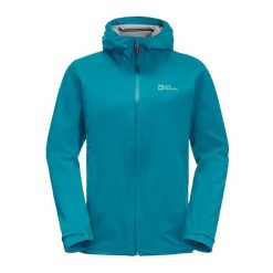 Kurtka przeciwdeszczowa damska Jack Wolfskin Highest Peak. Niebieskie kurtki sportowe Jack Wolfskin, xs, bez wzorów, bez kaptura, trekkingowe. Za 519.99 zł.