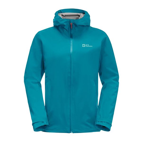 Kurtka przeciwdeszczowa damska Jack Wolfskin Highest Peak. Niebieskie kurtki sportowe Jack Wolfskin, xs, bez wzorów, bez kaptura, trekkingowe. Za 519.99 zł.