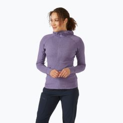 Bluza damska Rab Nexus Hoody. Fioletowe bluzy RAB, bez wzorów, bez kaptura. Za 289.99 zł.