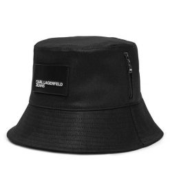 Kapelusz KARL LAGERFELD. Czarne kapelusze KARL LAGERFELD, bez wzorów. Za 299.99 zł.