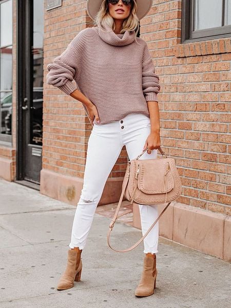 LA Angels Sweter w kolorze beżowym rozmiar: L. Brązowe golfy LA Angels, l, bez wzorów, z bawełny, bez ramiączek. Za 174.95 zł.