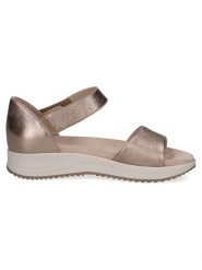 Caprice Skórzane sandały "Blue" w kolorze złotym rozmiar: 39. Niebieskie sandały Caprice, bez wzorów, ze skóry, klasyczne, z otwartym noskiem, bez obcasa, bez zapięcia. Za 172.49 zł.