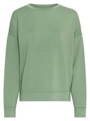 MOSS COPENHAGEN Bluza "Ima Q" w kolorze jasnozielonym rozmiar: S/M. Zielone bluzy Moss Copenhagen, m, bez wzorów, z wiskozy, bez kaptura. Za 204.96 zł.