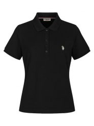 U.S. Polo Assn. Koszulka polo w kolorze czarnym rozmiar: S. Czarne bluzki U.S. Polo Assn., s, bez wzorów, bez kołnierzyka, bez ramiączek. Za 113.63 zł.