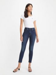 Levi´s Dżinsy - Skinny fit - w kolorze granatowym rozmiar: W26/L30. Niebieskie jeansy l, z aplikacjami, z podwyższonym stanem. Za 202.03 zł.