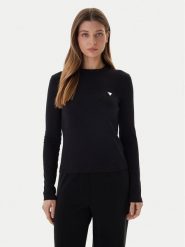 Guess Bluzka V6RI00 KD741 Czarny Slim Fit. Czarne bluzki Guess, xl, z aplikacjami, z bawełny, bez kołnierzyka, bez ramiączek. Za 199.99 zł.