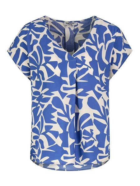 Sublevel Bluzka w kolorze niebiesko-białym rozmiar: M. Białe bluzki Sublevel, m, bez wzorów, z wiskozy, klasyczne, bez kołnierzyka, bez ramiączek. Za 48.39 zł.