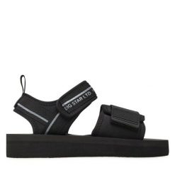 Sandały Big Star Shoes. Czarne sandały BIG STAR SHOES, bez wzorów, retro, bez obcasa, na płaskiej podeszwie, bez zapięcia. Za 109.99 zł.