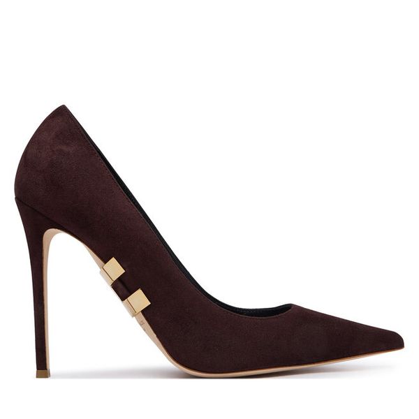 Szpilki Elisabetta Franchi. Brązowe szpilki Elisabetta Franchi, bez wzorów, bez obcasa, na szpilce, bez zapięcia. Za 1,503.99 zł.
