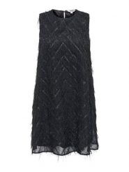 ONLY Sukienka koktajlowa Faye 15358411 Czarny Loose Fit. Czarne sukienki Only, s, bez wzorów, z syntetyku, wizytowe, bez kołnierzyka, bez ramiączek. Za 199.99 zł.