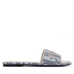 Klapki Furla. Niebieskie klapki Furla, bez wzorów, bez obcasa. Za 869.99 zł.