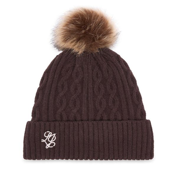 Czapka Liu Jo. Brązowe czapki Liu Jo, bez wzorów. Za 249.99 zł.