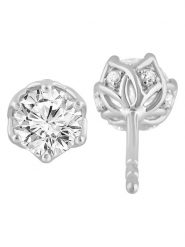 Diamonds lab grown Złote kolczyki-wkrętki z diamentami rozmiar: onesize. Szare kolczyki Diamonds lab grown, z diamentem, złote. Za 2,696.99 zł.