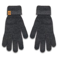 Rękawiczki Timberland. Czarne rękawiczki Timberland, bez wzorów, z dzianiny. Za 149.99 zł.