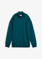 Bluza z golfem. Fioletowe bluzy bonprix, bez wzorów, bez kaptura. Za 99.99 zł.
