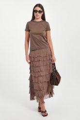 Spódnica midi z falbanami Tritone MARELLA MONOCHROME. Spódnice Marella, bez wzorów, midi. Za 1,629.00 zł.