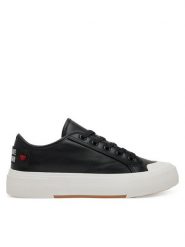 LOVE MOSCHINO Trampki JA15012G1MIA0000 Czarny. Czarne trampki Love Moschino, bez wzorów, ze skóry, bez zapięcia. Za 559.99 zł.