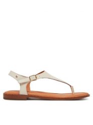 Pikolinos Sandały W0X-0954 Biały. Białe sandały Pikolinos, bez wzorów, ze skóry, bez obcasa, na płaskiej podeszwie, bez zapięcia. Za 319.99 zł.