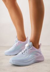 Niebiesko-Różowe Buty Sportowe Sneakersy z Napisami i Geometrycznym Wzorem Adraseise. Niebieskie obuwie sportowe Born2be, z jeansu, bez zapięcia. Za 159.99 zł.