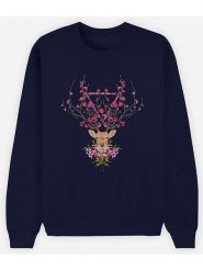 WOOOP Bluza "Spring Deer" w kolorze granatowym rozmiar: XL. Niebieskie bluzy Wooop, xl, bez wzorów, bez kaptura. Za 95.69 zł.