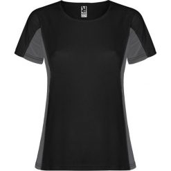 Damska Koszulka Sportowa Z Krótkim Rękawem Shanghai. Czarne koszulki sportowe ROLY, bez wzorów, bez ramiączek, na jogę i pilates. Za 38.99 zł.