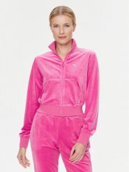 Guess Bluza V3BQ22 KBXI2 Różowy Regular Fit. Czerwone bluzy Guess, xl, z aplikacjami, z syntetyku, bez kaptura. Za 219.99 zł.