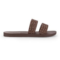 Klapki damskie Ipanema Renda II. Brązowe klapki Ipanema, bez wzorów, bez obcasa. Za 69.99 zł.