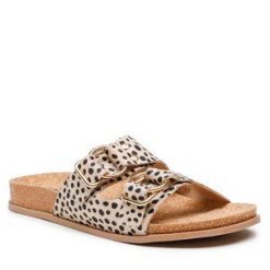 Klapki DeeZee. Brązowe klapki DeeZee, bez wzorów, bez obcasa. Za 87.99 zł.