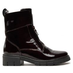 Botki Ara. Czerwone botki Ara, bez wzorów, bez obcasa, na płaskiej podeszwie, bez zapięcia. Za 589.99 zł.