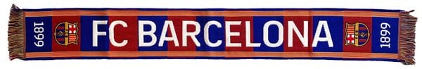 Szalik Barcelona - oficjalny licencjonowany. Czerwone szaliki FC Barcelona, bez wzorów, z materiału. Za 93.18 zł.
