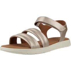 Sandały GEOX D DANDRA Złoty. Żółte sandały Geox, bez wzorów, z syntetyku, sportowe, bez obcasa, bez zapięcia. Za 298.99 zł.