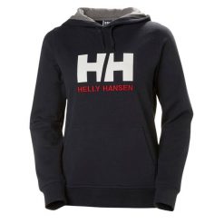 Bluza z kapturem dla kobiet Helly Hansen Logo. Niebieskie bluzy Helly Hansen, uniwersalny, bez wzorów, z bawełny, z kapturem. Za 389.00 zł.