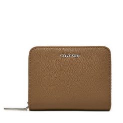 Mały Portfel Damski Calvin Klein. Brązowe portfele Calvin Klein, bez wzorów. Za 179.99 zł.