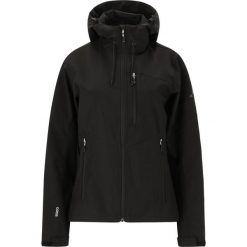 Damska kurtka wodoodporna Whistler Rosea V2 8000. Czarne kurtki sportowe Whistler, bez wzorów, z softshellu, bez kaptura. Za 307.50 zł.