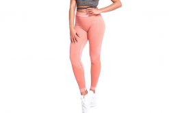 Leginsy fitness damskie Leggins Coral. Brązowe legginsy sportowe Gym Hero, m, bez wzorów, z elastanu, na fitness i siłownię. Za 79.99 zł.