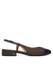 MICHAEL Michael Kors Sandały Perla Flex Sling Fat 40T5PLFS1B Brązowy. Brązowe sandały MICHAEL Michael Kors, bez wzorów, ze skóry, bez obcasa, na słupku, bez zapięcia. Za 659.99 zł.