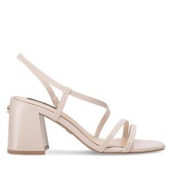 Sandały Nine West. Żółte sandały Nine West, bez wzorów, bez obcasa, na szpilce, bez zapięcia. Za 159.99 zł.