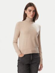 Guess Jeans Golf W6BR03 Z1246 Beżowy Regular Fit. Brązowe golfy Guess Jeans, s, z aplikacjami, z jeansu, bez ramiączek. Za 349.99 zł.