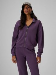 4F Bluza dresowa loose bez kaptura damska - fioletowa S. Fioletowe bluzy 4f, s, bez wzorów, z dresówki, bez kaptura. Za 169.99 zł.