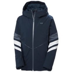 Damska kurtka narciarska Helly Hansen Panorama. Niebieskie kurtki narciarskie Helly Hansen, l, bez wzorów, z materiału, bez kaptura, narciarskie, primaloft. Za 1,275.00 zł.