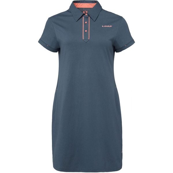 Sukienka damska LOAP BARDA 100% bawełna, niebieska, M. Brązowe sukienki Lolë, na lato, m, bez wzorów, z bawełny, klasyczne, bez kołnierzyka, bez ramiączek, sportowe. Za 162.99 zł.