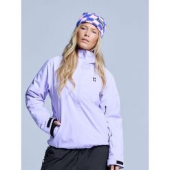 Kurtka narciarska damska - Arctic 2L ocieplana - liliowa. Fioletowe kurtki narciarskie POEDERBAAS, l, bez wzorów, z poliesteru, bez kaptura, narciarskie. Za 915.52 zł.