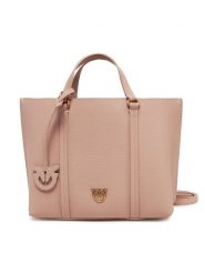 PINKO Torebka Carrie Shopper Classic AI 24-25 PLTT 102833 A1LF Różowy. Czerwone shopper Pinko, bez wzorów, ze skóry, bez dodatków. Za 799.99 zł.