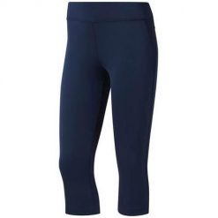 Spodnie treningowe damskie Reebok Wor PP Capri. Niebieskie spodnie dresowe Reebok, l, bez wzorów. Za 115.00 zł.